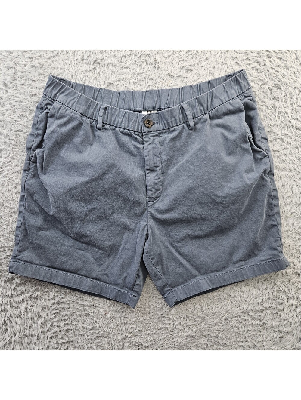 BEARBOTTOM Shorts Men XL 7" Blue Chino Stretch Cotton (Fits 33-35x7)